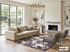 Midnight Bloom Floral Rug | Hand-Tufted New Zealand Wool Area Rug | Luxury Modern Botanical Carpet.