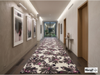 Midnight Bloom Floral Rug | Hand-Tufted New Zealand Wool Area Rug | Luxury Modern Botanical Carpet.