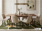 Hand Tufted New Zealand Wool Rug – Modern Abstract Green Floral Carpet