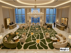 Hand Tufted New Zealand Wool Rug – Modern Abstract Green Floral Carpet