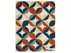 Hand Tufted Geometric Wool Rug, Mid Century Modern Scandinavian Carpet