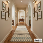 Hand Tufted Neutral Checkered Rug | Minimalist Beige Geometric Carpet