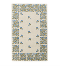 Hand Tufted Floral Rug, Blue Ivory Botanical Carpet, Modern Farmhouse Area Rug