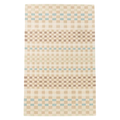 Hand Tufted Neutral Checkered Rug | Minimalist Beige Geometric Carpet